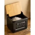Съд за сол с капак HOMLA SYLAN 12x11 см., черен