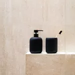 Сет за баня 3 части HOMLA LINEA MAT, черен