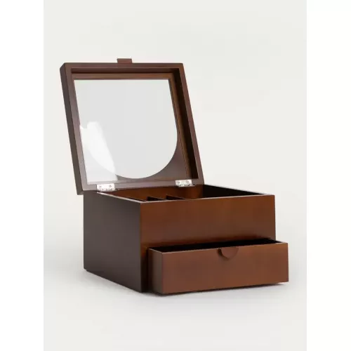Кутия за бижута на два етажа HOMLA LIORE 20x20x13.5 см.