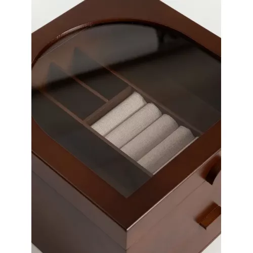 Кутия за бижута на два етажа HOMLA LIORE 20x20x13.5 см.