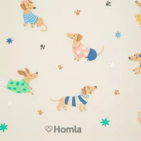 Сет детска кутия за храна и чаша HOMLA BITEA, дакел