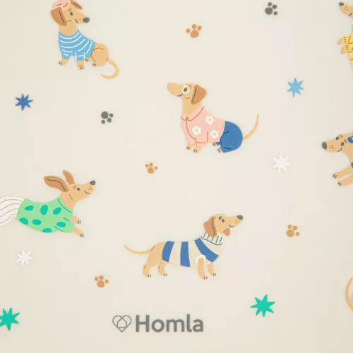 Сет детска кутия за храна и чаша HOMLA BITEA, дакел