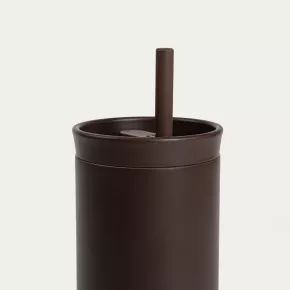 Термочаша със сламка HOMLA COCOA 500 мл., кафяв