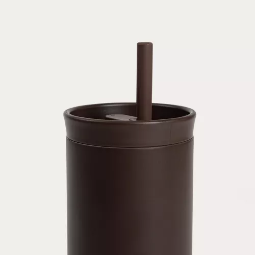 Термочаша със сламка HOMLA COCOA 500 мл., кафяв