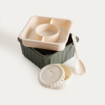 Кутия за храна с прибор HOMLA POPPIE 2,15 л., зелен