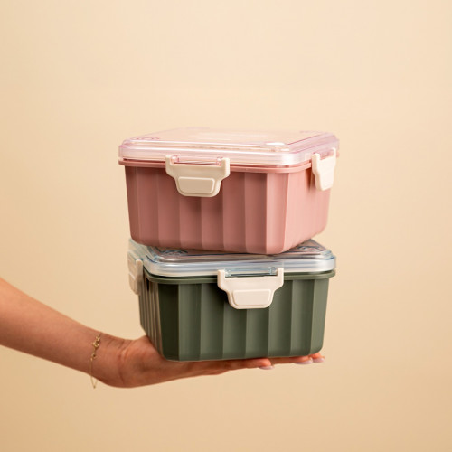 Кутия за храна с прибор HOMLA POPPIE 2,15 л., зелен