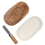 Съд за масло с нож HOMLA MOOKA