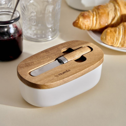 Съд за масло с нож HOMLA MOOKA