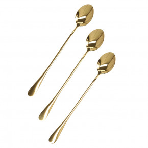Сет лъжици за лате 3 бр. HOMLA STILO, златист