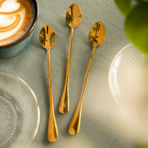 Сет лъжици за лате 3 бр. HOMLA STILO, златист