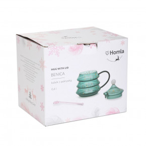 Чаша с капак и бъркалка HOMLA BENICA 400 мл.
