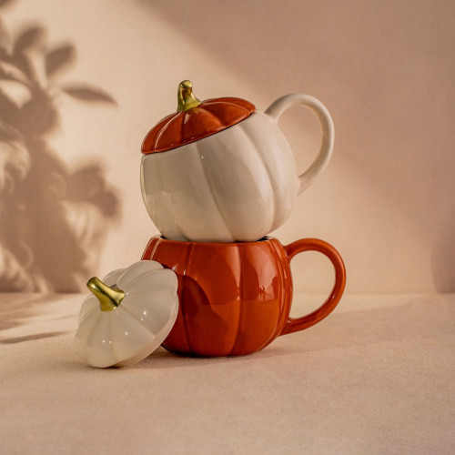 Чаша с капак HOMLA PUMPKIE 600 мл., оранжев