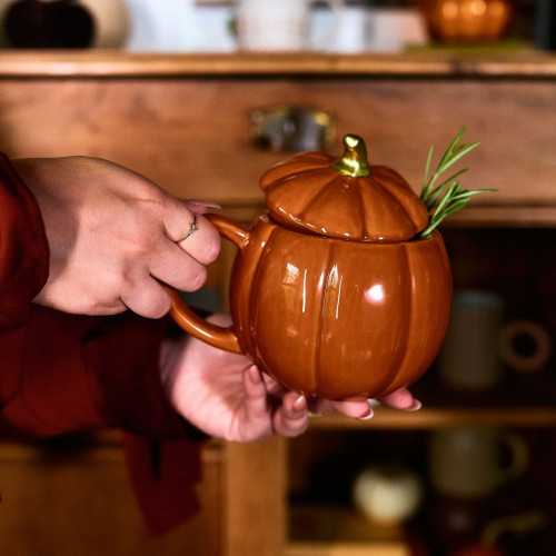 Чаша с капак HOMLA PUMPKIE 600 мл., оранжев