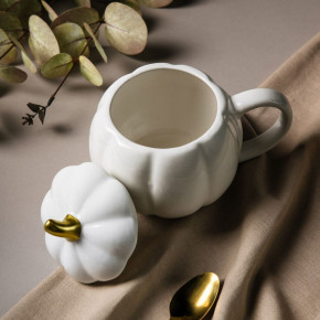 Чаша с капак HOMLA PUMPKIE 600 мл., бял