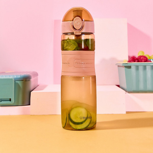 Бутилка за вода HOMLA POPPIE 600 мл., розов Бутилка за вода HOMLA POPPIE 600 мл., розов