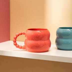 Чаша HOMLA BUBBLE BEADS 300 мл., коралов