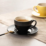 Чаша с чиния HOMLA SIENA 240 мл., черен