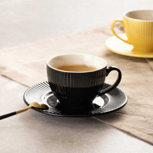 Чаша с чиния HOMLA SIENA 240 мл., черен