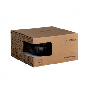 Чаша с чиния HOMLA SIENA 240 мл., черен