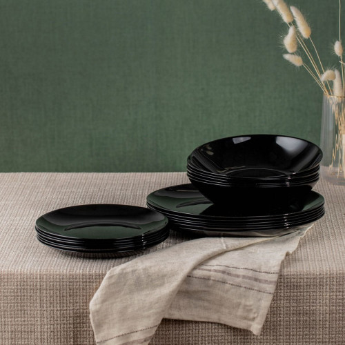 Сет чинии за хранене 18 части EXCELSA CAPRI, черен