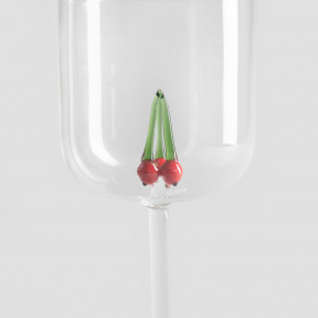 Чаша за вино с декорация череши HOMLA CEREZA 260 мл.