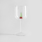 Чаша за вино с декорация череши HOMLA CEREZA 260 мл.