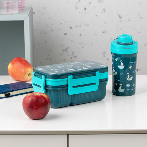 Сет детска кутия за храна и чаша HOMLA B2 LUSY, син