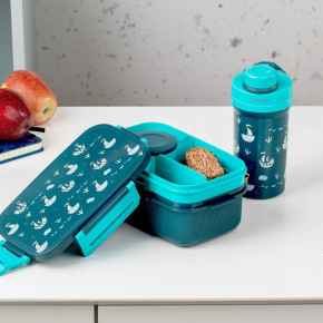 Сет детска кутия за храна и чаша HOMLA B2 LUSY, син
