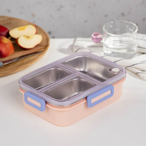 Кутия за храна 3 части HOMLA B2 DELVOR 750 мл., розов Кутия за храна 3 части HOMLA B2 DELVOR 750 мл., розов