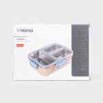 Кутия за храна 3 части HOMLA B2 DELVOR 750 мл., розов Кутия за храна 3 части HOMLA B2 DELVOR 750 мл., розов