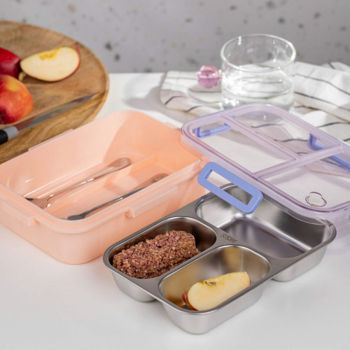 Кутия за храна 3 части HOMLA B2 DELVOR 750 мл., розов Кутия за храна 3 части HOMLA B2 DELVOR 750 мл., розов