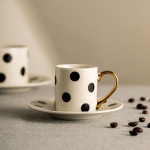 Чаша с чиния HOMLA LUNYA 100 мл., точки