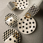 Чаша с чиния HOMLA LUNYA 100 мл., точки