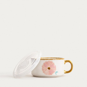 Купа с дръжка и капак HOMLA MEREN 600 мл, розов