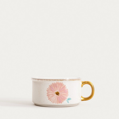 Купа с дръжка и капак HOMLA MEREN 600 мл, розов