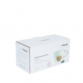 Сет чаши с двойно дъно 2 бр. HOMLA CEMBRA HEARTS 150 мл.