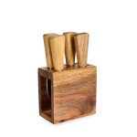 Сет ножове за сирена в блок 5 части HOMLA MOOKA Сет ножове за сирена в блок 5 части HOMLA MOOKA