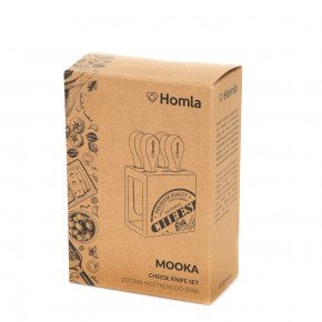 Сет ножове за сирена в блок 5 части HOMLA MOOKA