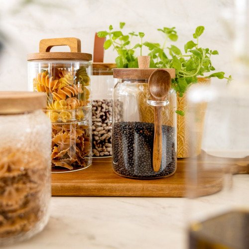 Буркан с лъжица HOMLA CARLOS 900 мл. Буркан с лъжица HOMLA CARLOS 900 мл.