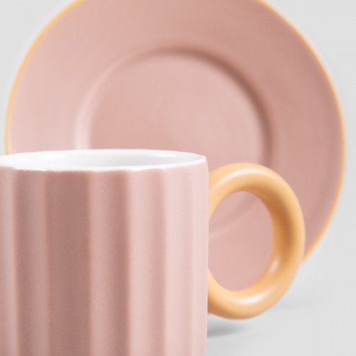 Чаша с чиния HOMLA YELLY 100 мл., розов Чаша с чиния HOMLA YELLY 100 мл., розов