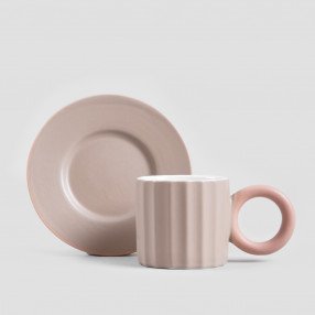 Чаша с чиния HOMLA YELLY 100 мл., бежов