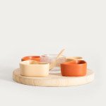 Поднос в комплект купи и лъжица 7 части HOMLA GRENADA Поднос в комплект купи и лъжица 7 части HOMLA GRENADA