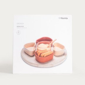 Поднос в комплект купи и лъжица 7 части HOMLA GRENADA