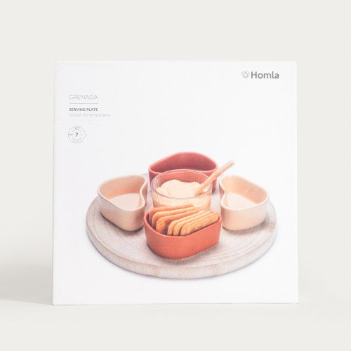 Поднос в комплект купи и лъжица 7 части HOMLA GRENADA