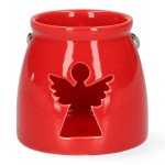 Свещник HOMLA TINSEL, червен