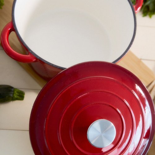 Тенджера HOMLA ANDREAS 4000 мл., червен