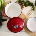 Тенджера HOMLA ANDREAS 4000 мл., червен