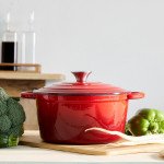 Тенджера HOMLA ANDREAS 4000 мл., червен