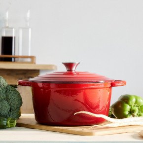 Тенджера HOMLA ANDREAS 4000 мл., червен