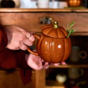 Чаша с капак HOMLA PUMPKIE 600 мл., оранжев